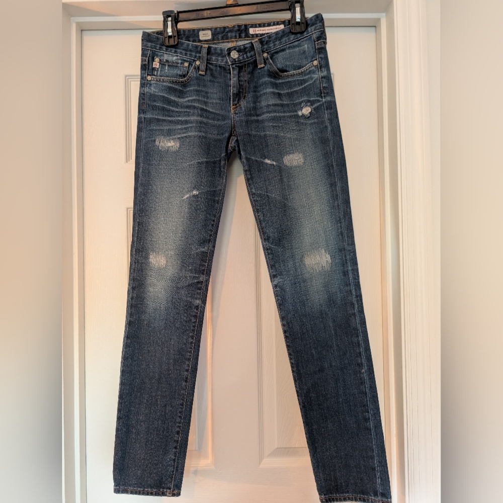 AG Stilt Cigarette Leg Distressed Jeans